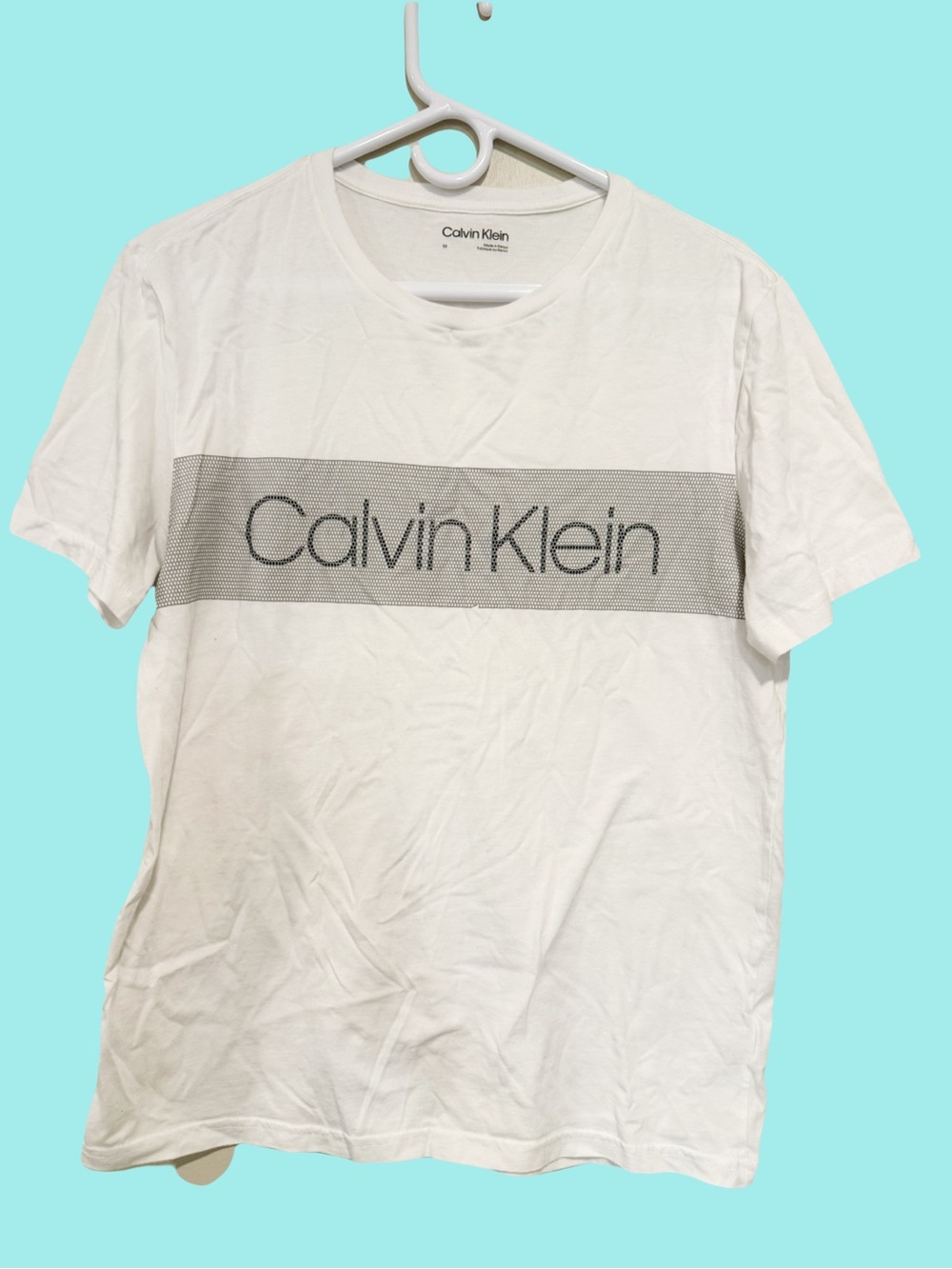 Calvin Klein White Short Sleeve Logo Tee